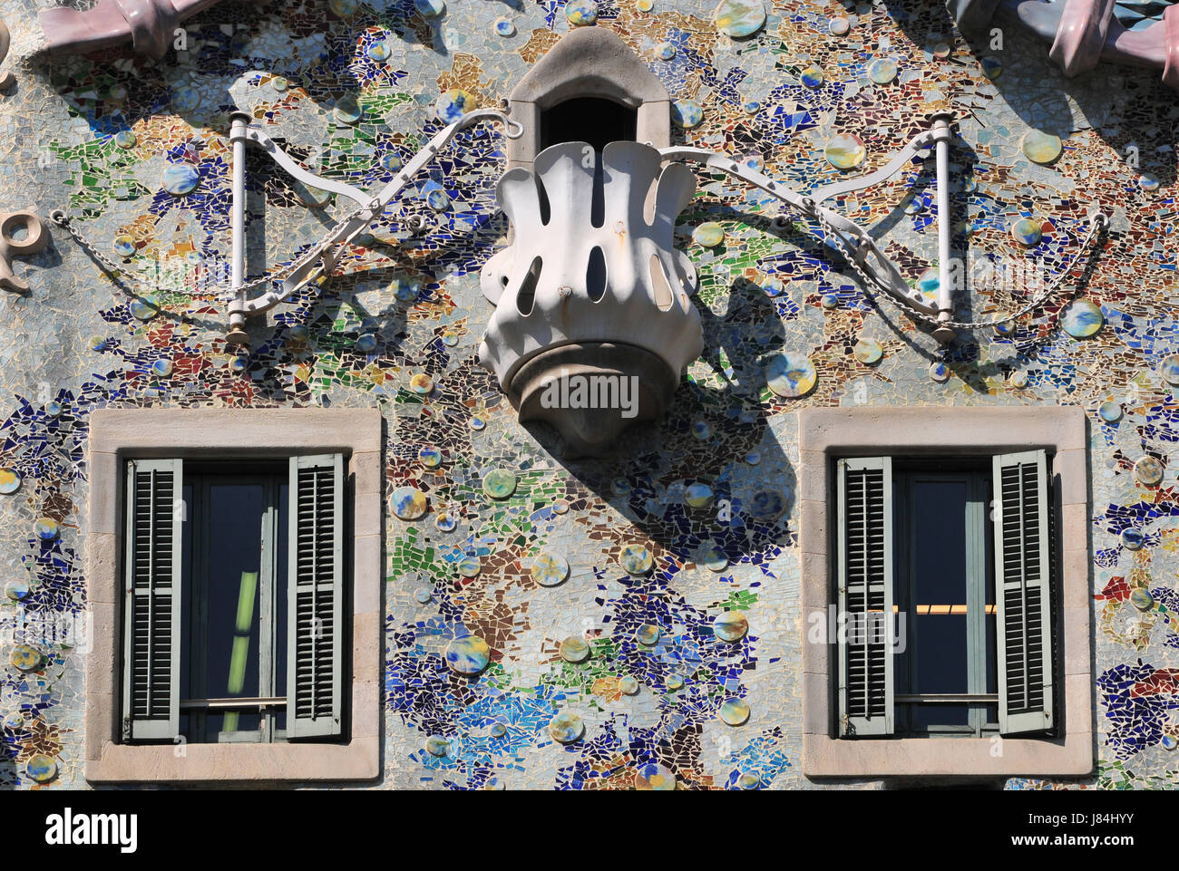 Haus Hausbau Detail Fassade Barcelona Reisen Stadt Stadt Denkmal Stockfoto