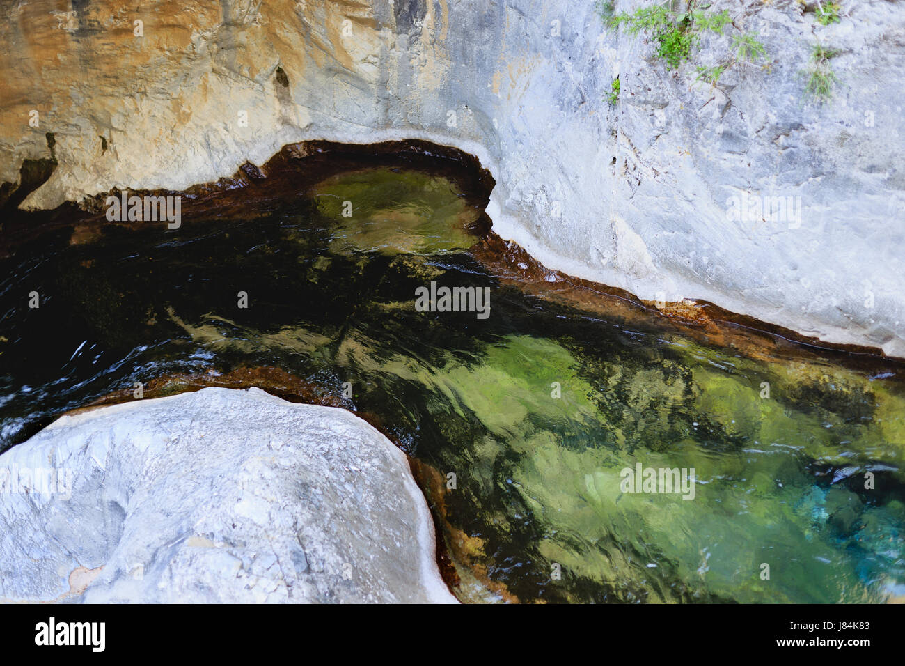 Horizontale schoss der Schönen sapadere Canyon im Taurusgebirge in der Nähe von Alanya in der Türkei Stockfoto