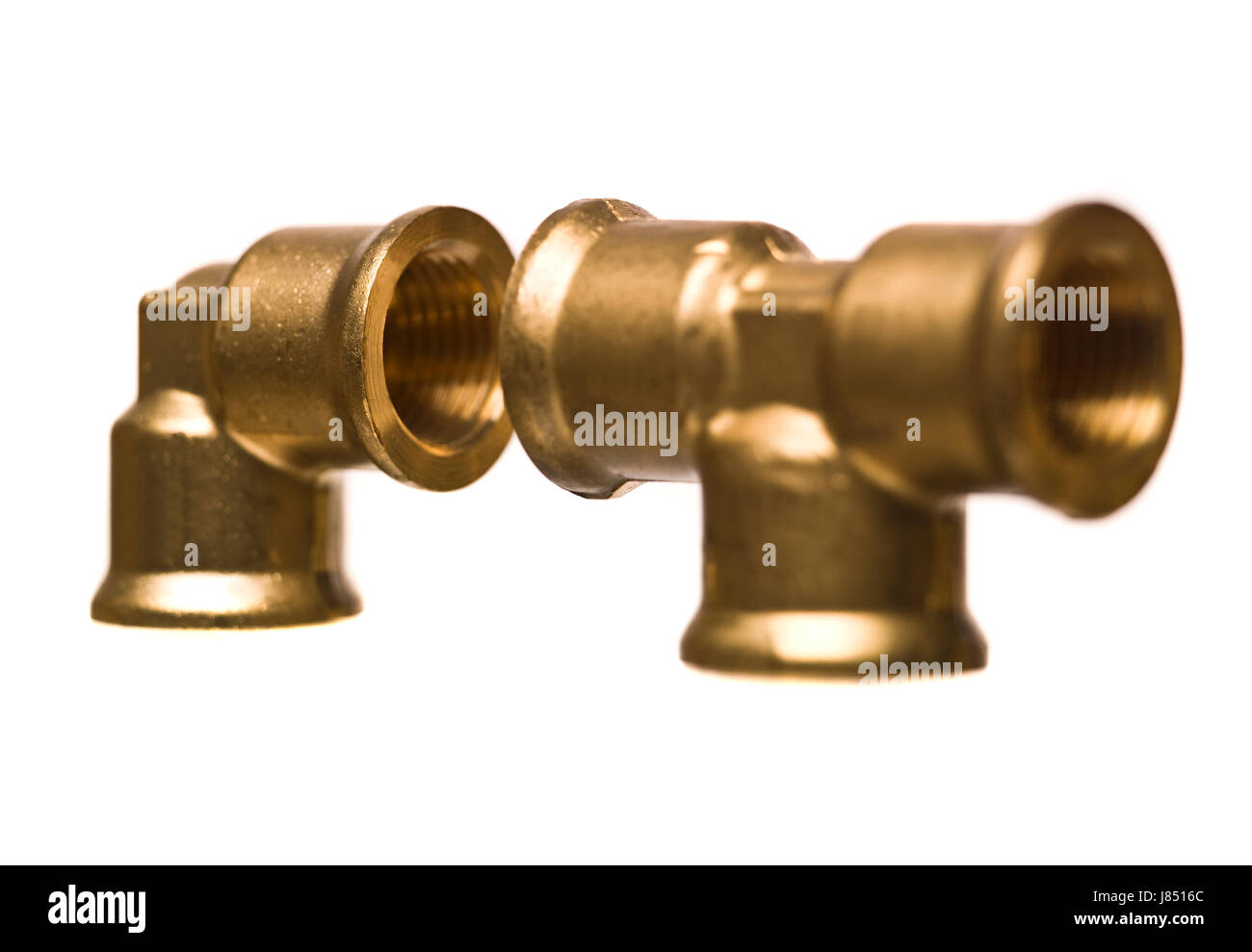 isolierten weiblichen Industrie engineering Schraube Stahl Metall Material Medikament Stockfoto