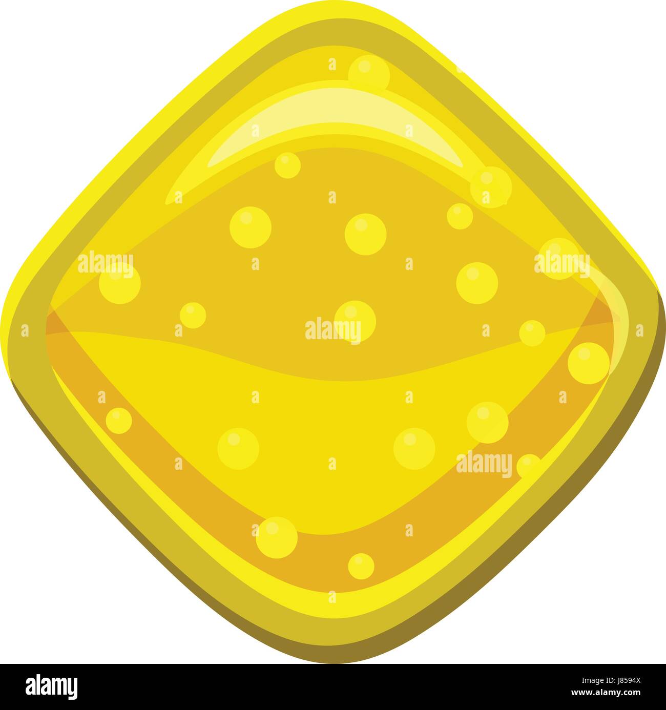 Gelbe Candie Symbol, Cartoon-Stil Stock Vektor