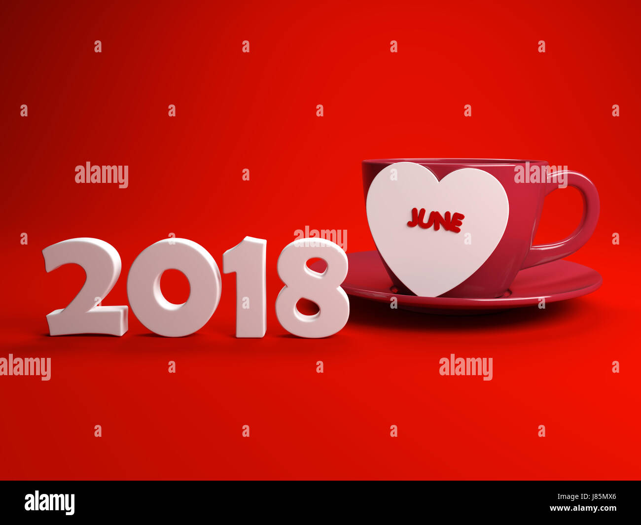 Neue Jahr 2018 - 3D gerenderten Bild Stockfoto