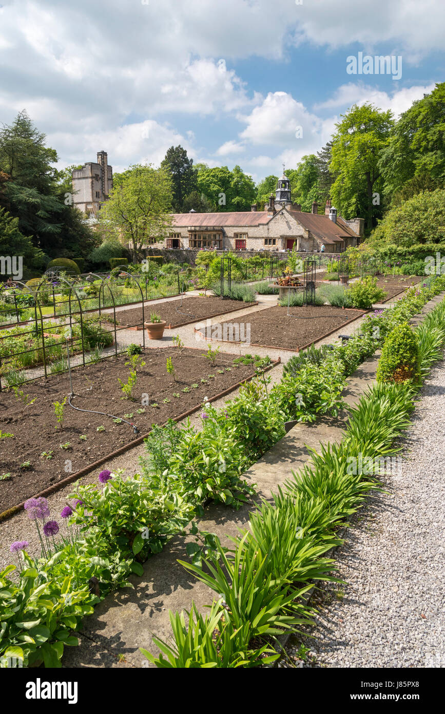 Küchengarten in Thornbridge Hall Gardens in der Nähe von großen Longstone, Derbyshire, England. Stockfoto