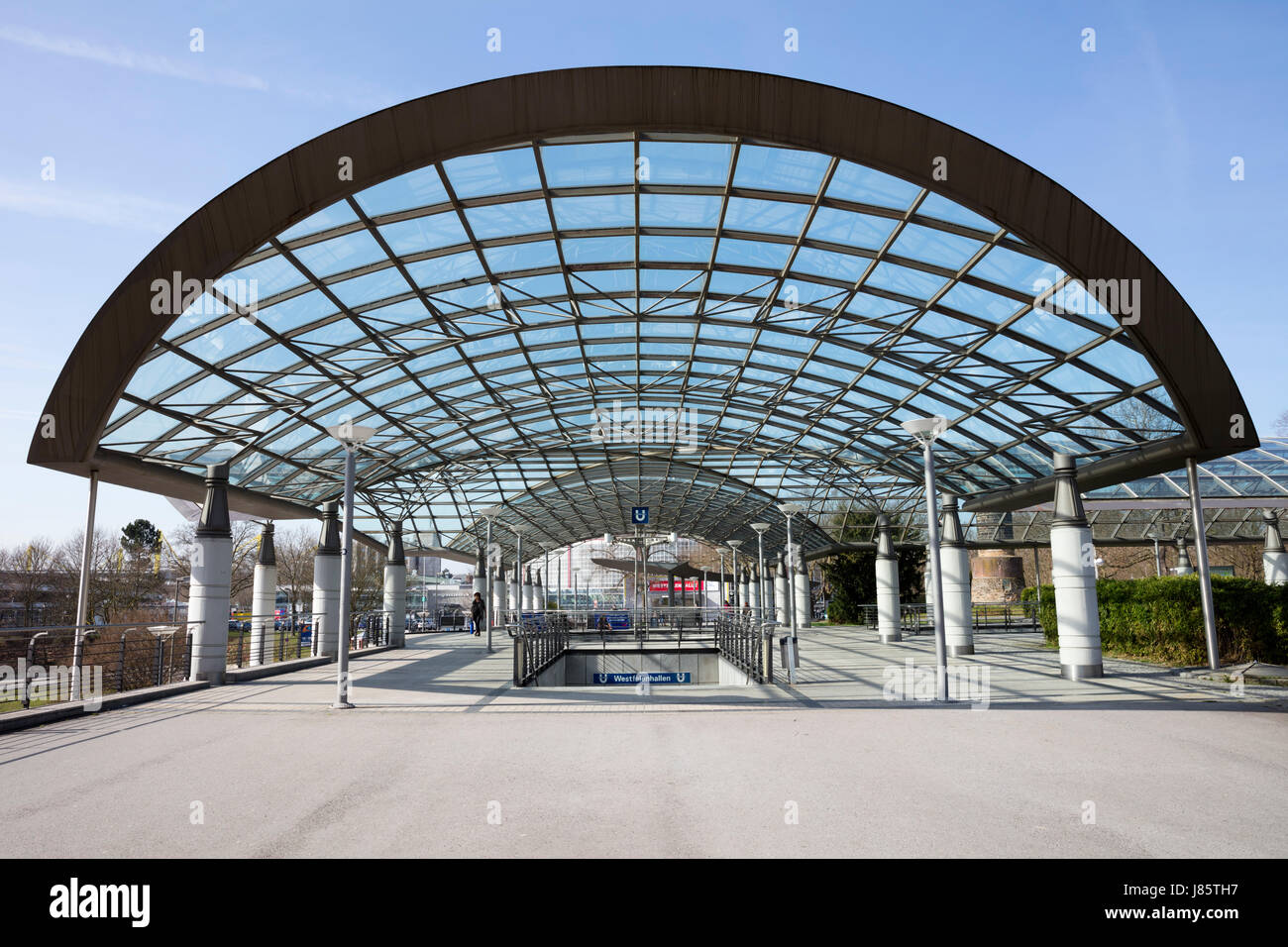 U-Bahn Station Westfalenhallen, Dortmund, Ruhr Area, North Rhine-Westphalia, Germany Stockfoto