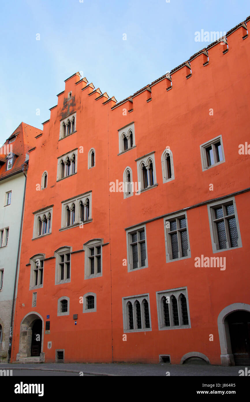 historischen Höhepunkt Regensburg Patrizier blau historische Europa-Bayern-Deutschland Stockfoto