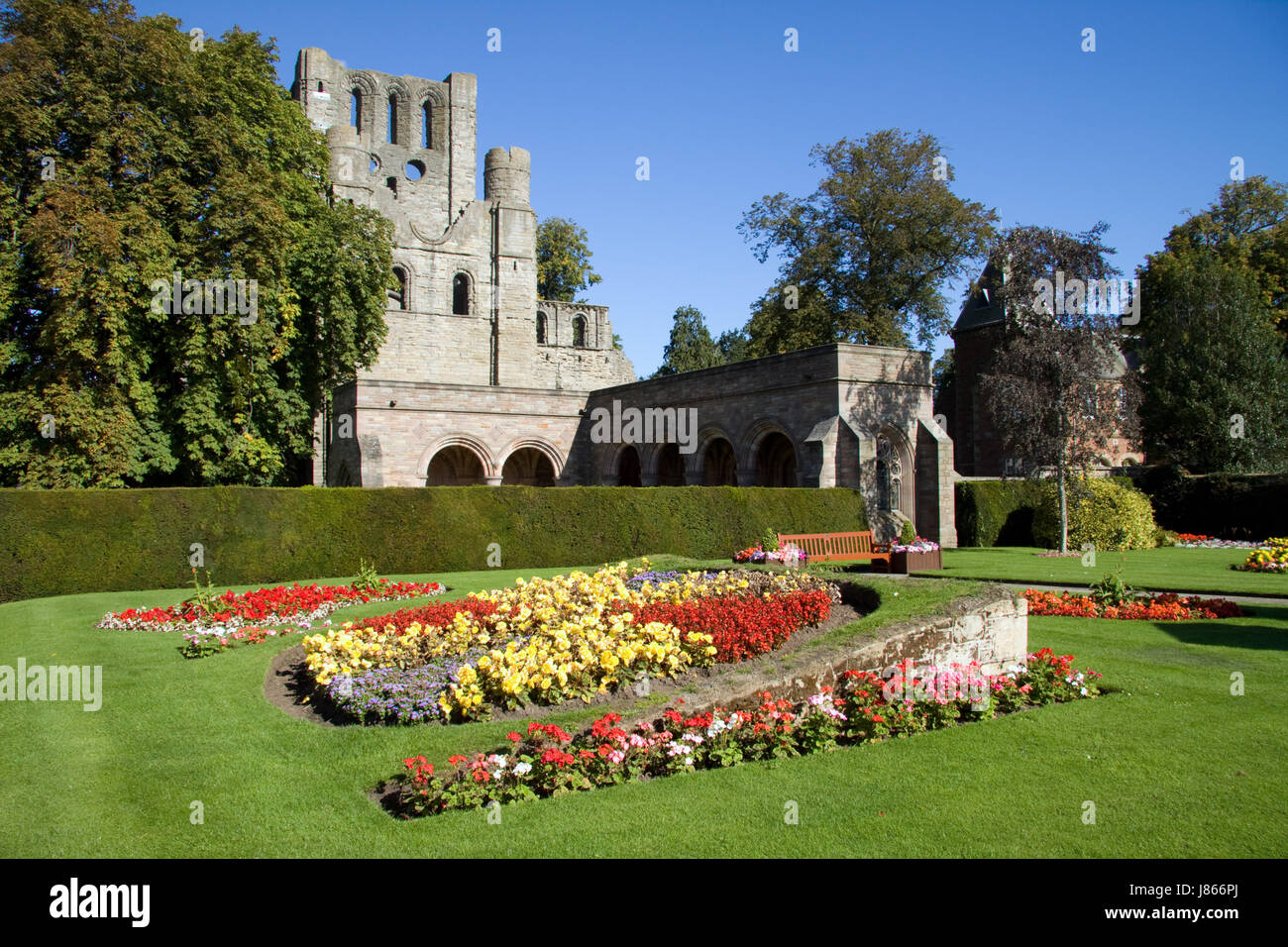 Religion Abtei Schottland Geschichte schottischen Borders Turm schöne beauteously Stockfoto