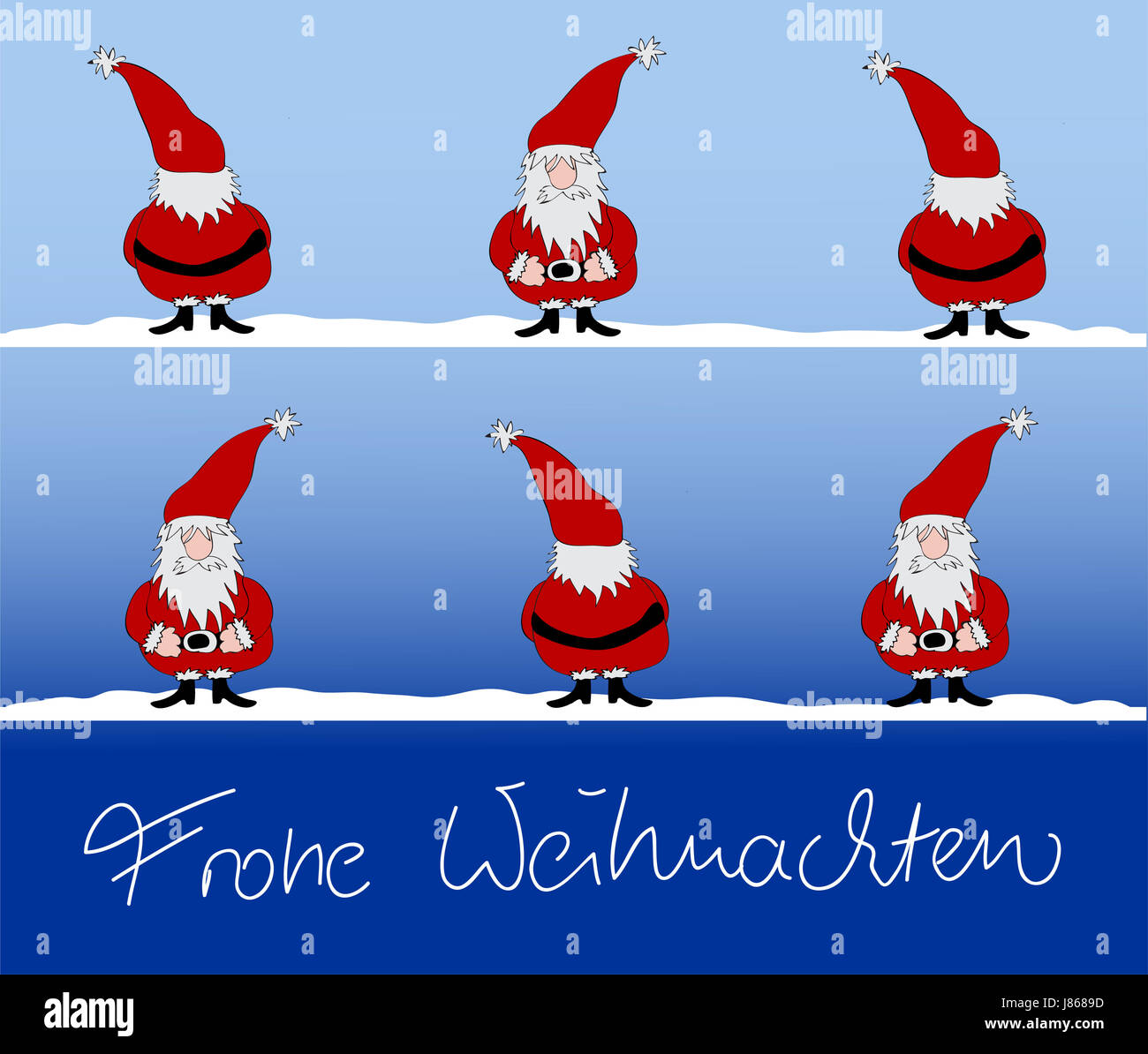 Urlaub, Winter, Weihnachtsmann, Illustration, Party, Feier, Dezember, Stockfoto