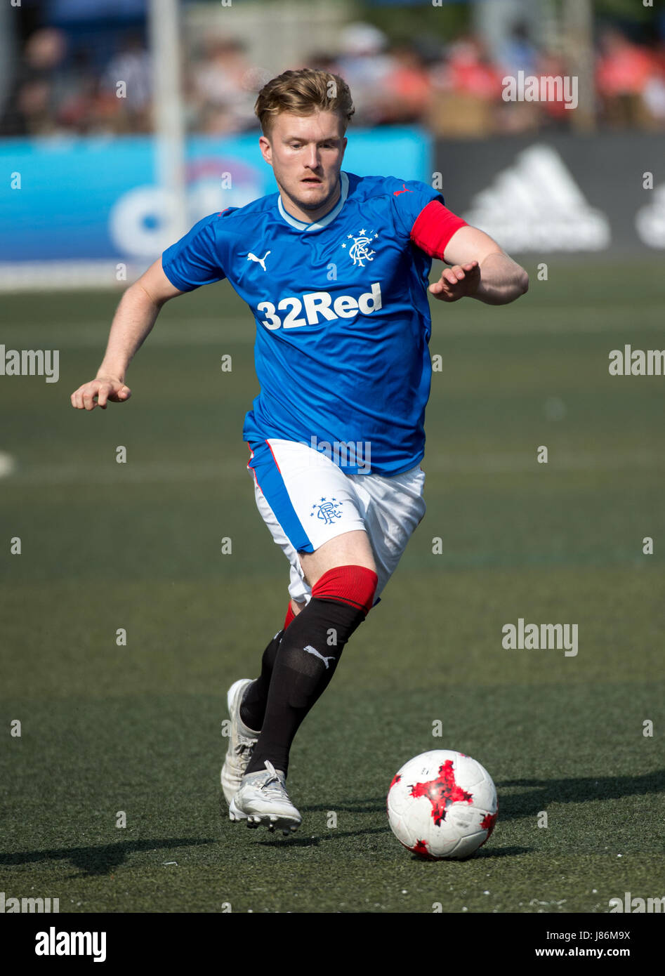 Hong Kong, China. 27. Mai 2017. Rangers Vs HKFC. 2017 Hong Kong Soccer Sevens an der Hong Kong Football Club Causeway Bay. Bildnachweis: Jayne Russell/Alamy Live-Nachrichten Stockfoto