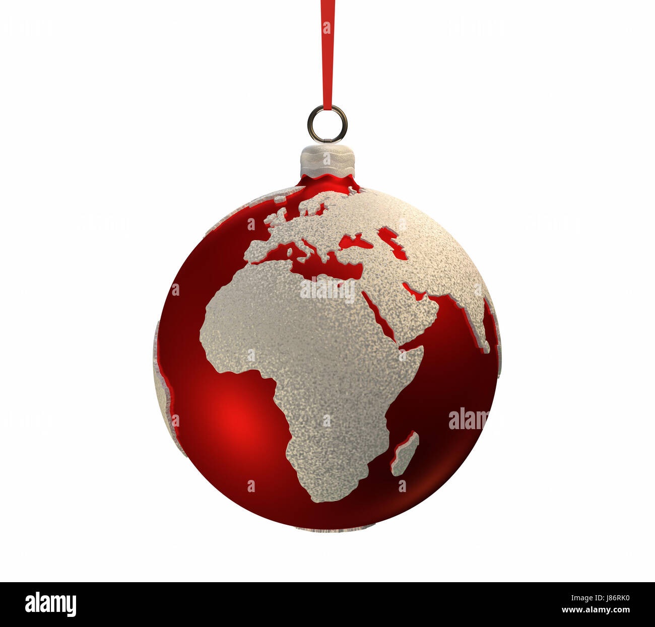 Afrika Europa Kontinent Weihnachten Globus Planet Erde Welt ball Weihnachten x-mas-Birne Stockfoto