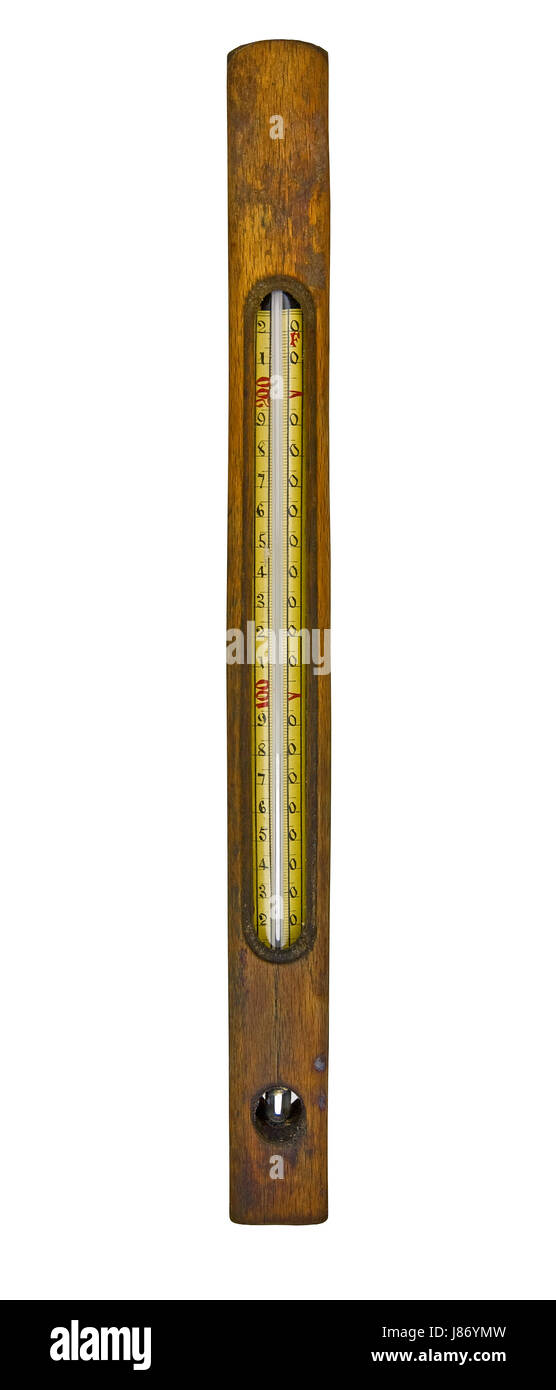 schwimmend, Holz, Thermometer, Quecksilber, Glas, Kelch, Becher, einzelne, Stockfoto