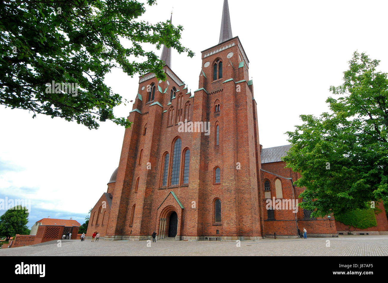 Kathedrale, Dänemark, Fassade, Gebäude, Turm, historische, Religion, Kirche, Stockfoto