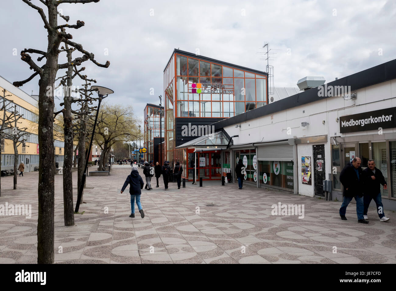 Tensta Center Tensta Stockholm Schweden Stockfotografie Alamy