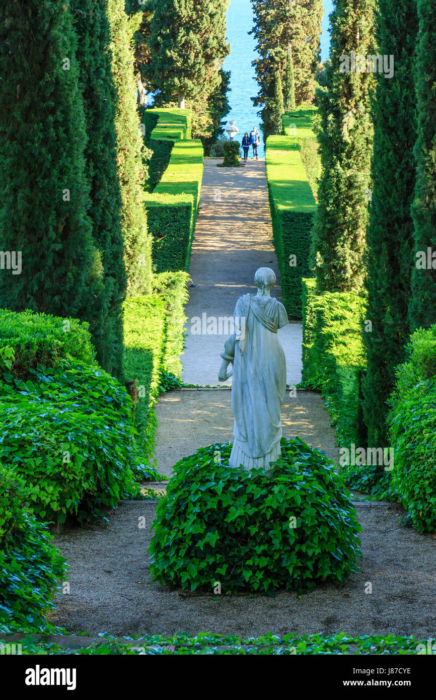 Spanien, Katalonien, Costa Brava, Lloret de Mar, Santa Clotilde Gardens Stockfoto