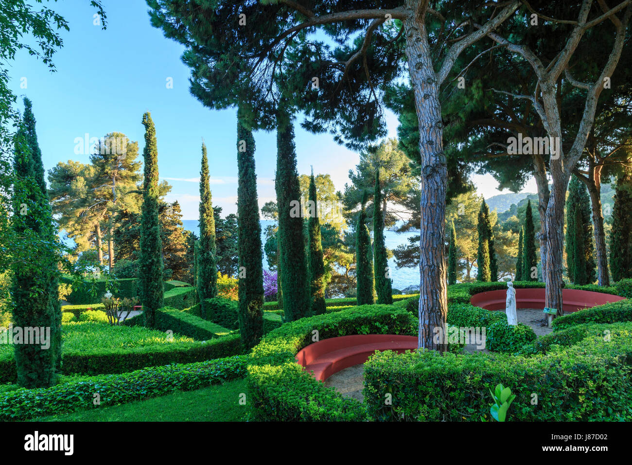Spanien, Katalonien, Costa Brava, Lloret de Mar, Santa Clotilde Gardens Stockfoto