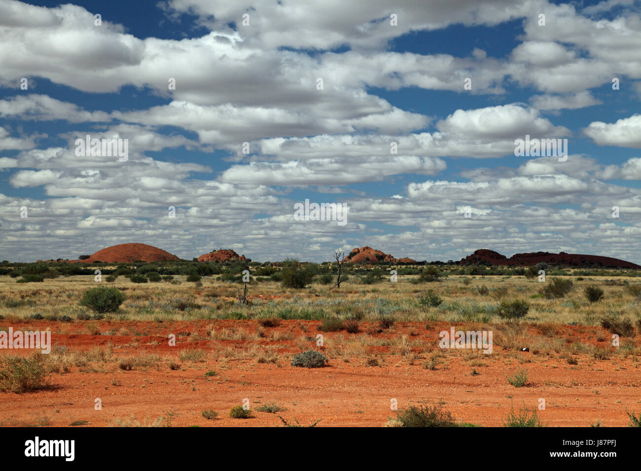 Wüste, Ödland, Breite, Australien, Einsamkeit, Outback, Wolken, Wüste, Stockfoto