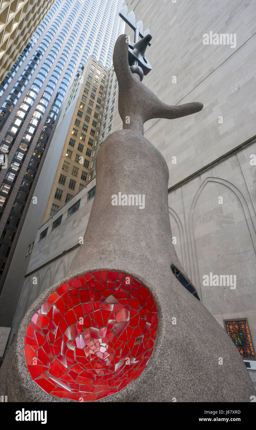 Joan Miroe Sonne Mond und Sterne Skulptur auf Chicago Daley Plaza Chicago Stockfoto