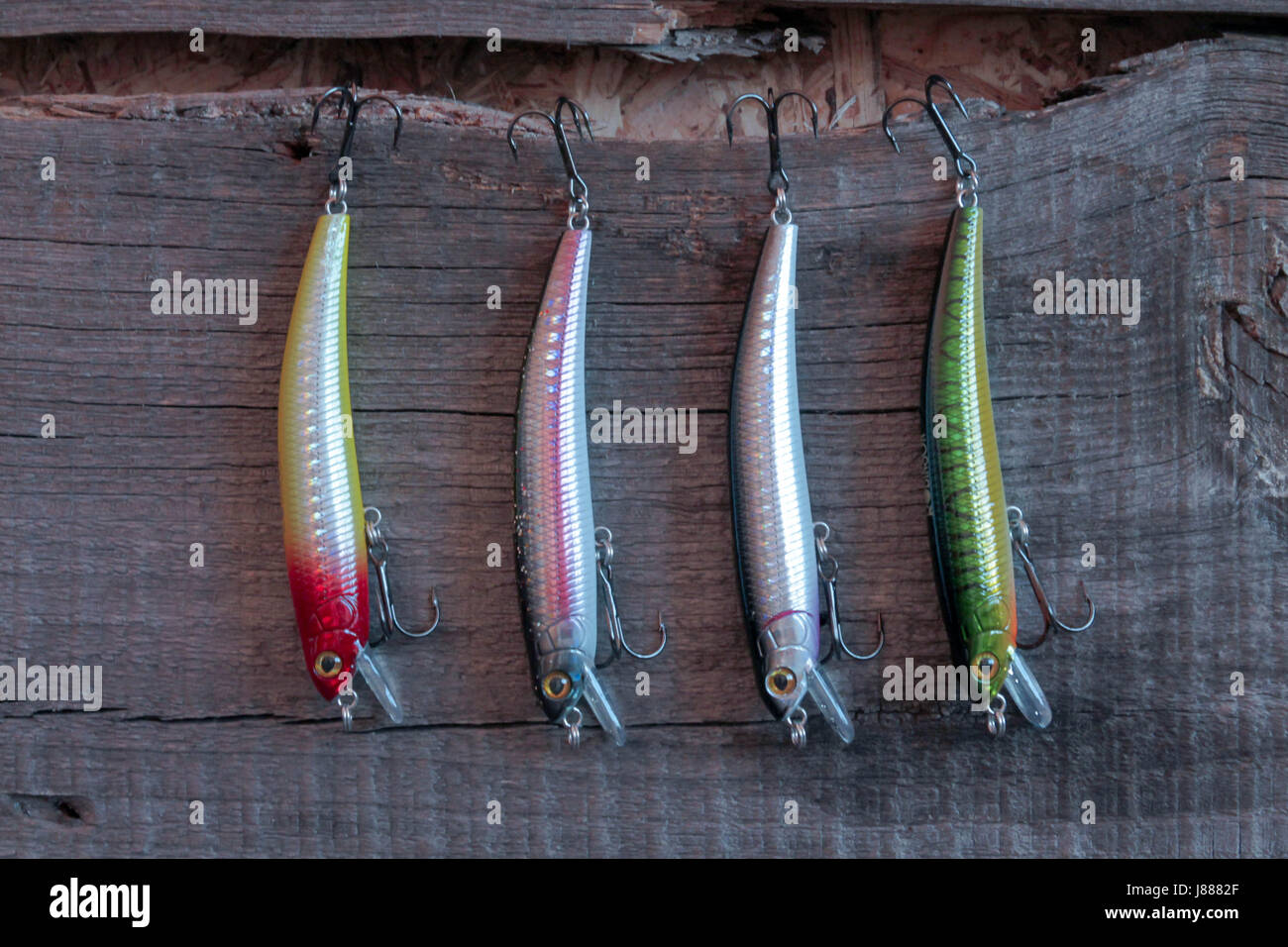 Solide Köder zum Angeln. Künstlichen Fisch. Angeln. Stockfoto