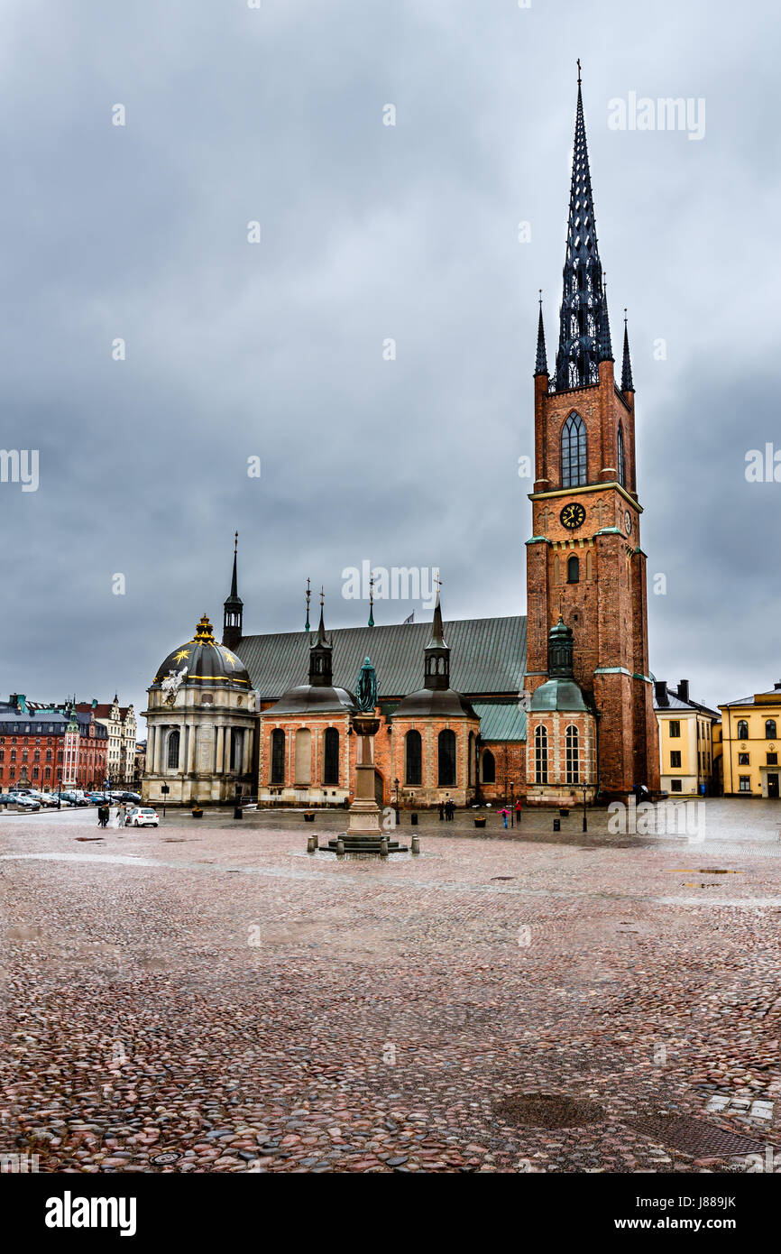 Riddarholmskyrkan Kirche in der Stockholmer Altstadt (Gamla Stan), Schweden Stockfoto