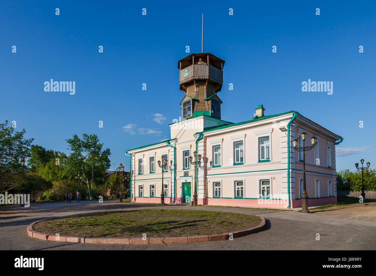 Museum der Geschichte auf dem Hügel in der Stadt Tomsk, Russland Stockfoto