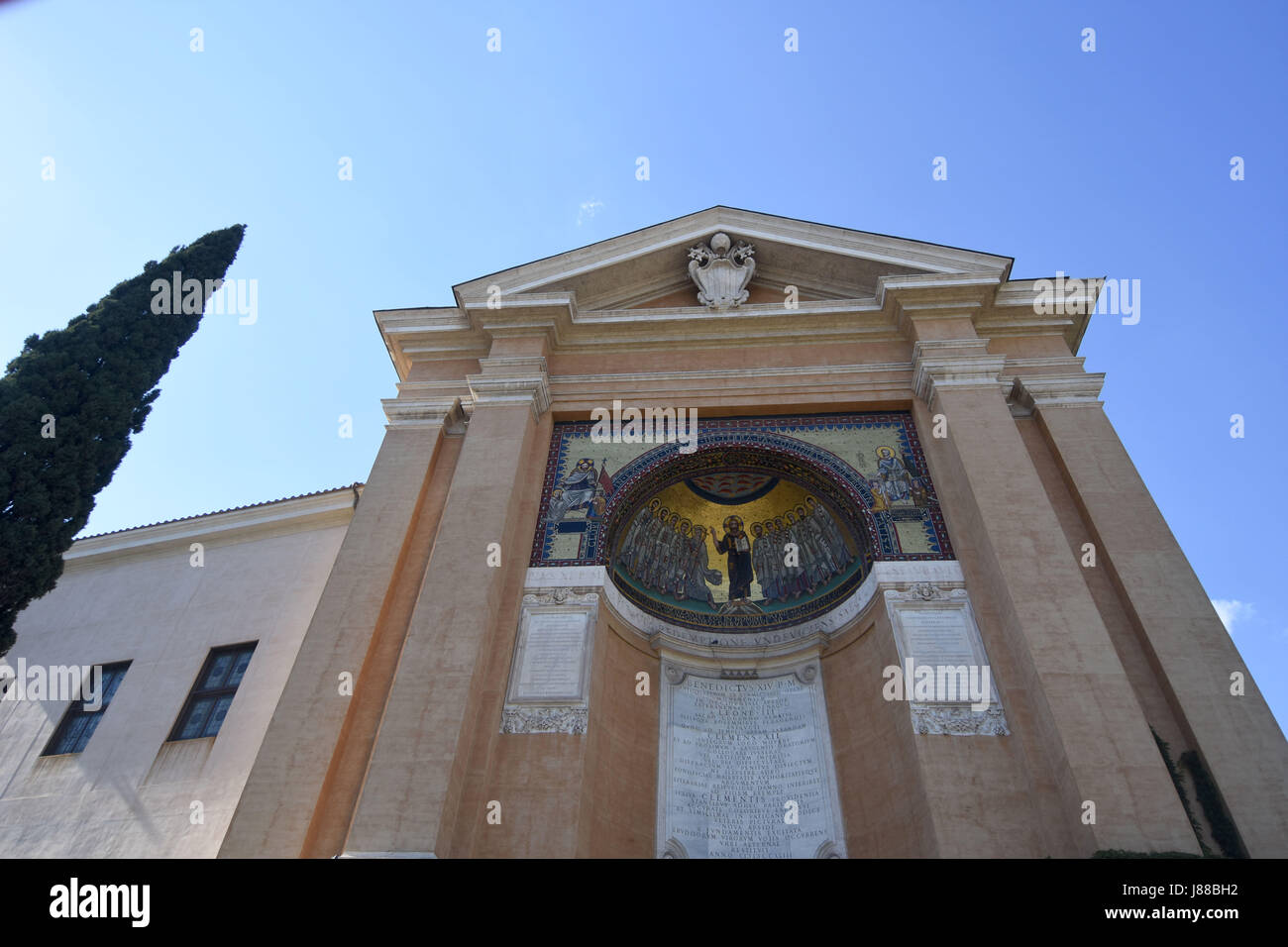 Scala Sanctus oder Heilige Treppe in Rom die angeblich Blut Flecken Christi auf sie. Stockfoto