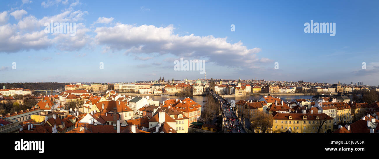 Panoramablick auf Prag Stockfoto