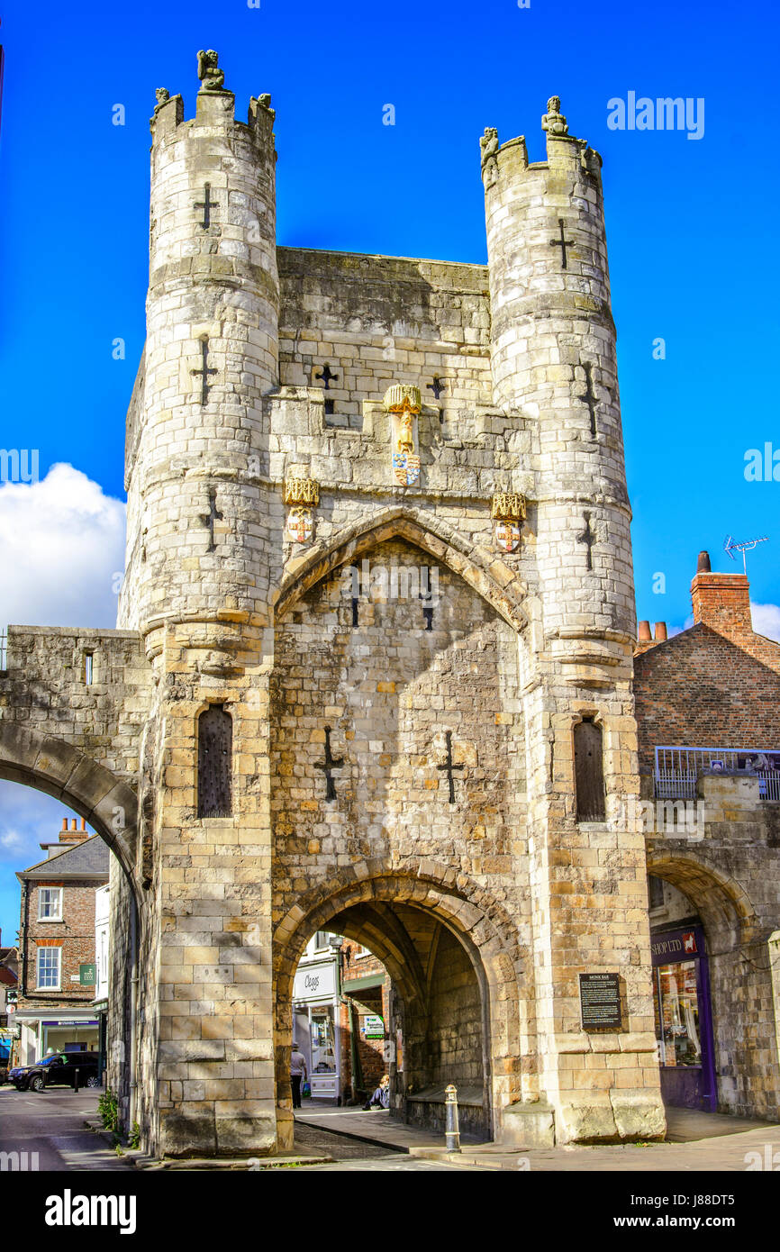 Monk Bar, Torturm in York, Yorshire, Vereinigtes Königreich Stockfoto