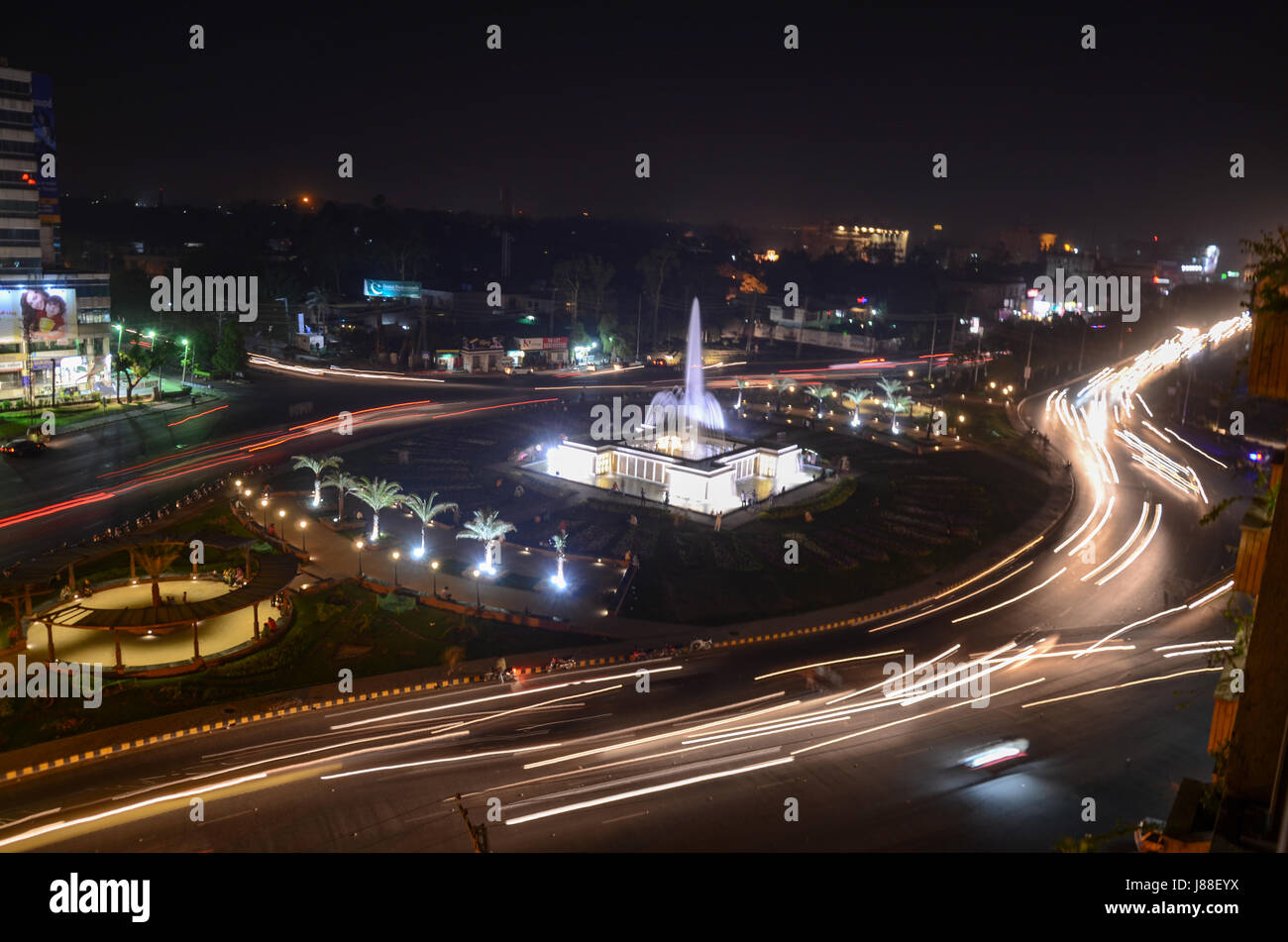 Liberty Markt Night View, Lahore, Punjab, Pakistan Stockfoto