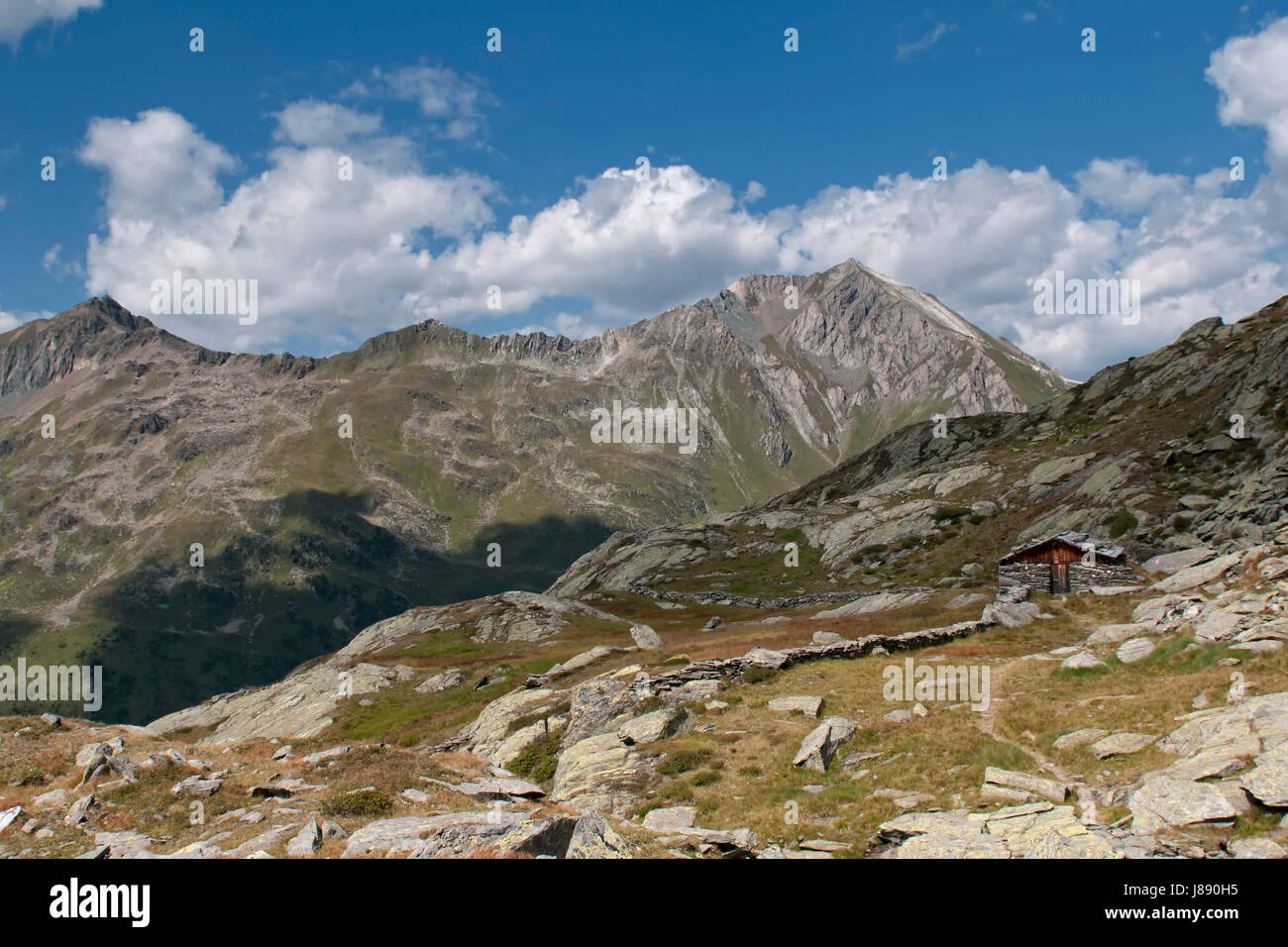 Berge, Wandern, gehen Sie wandern, Wanderung, Alm, Südtirol, Sommer, sommerlich, Stockfoto