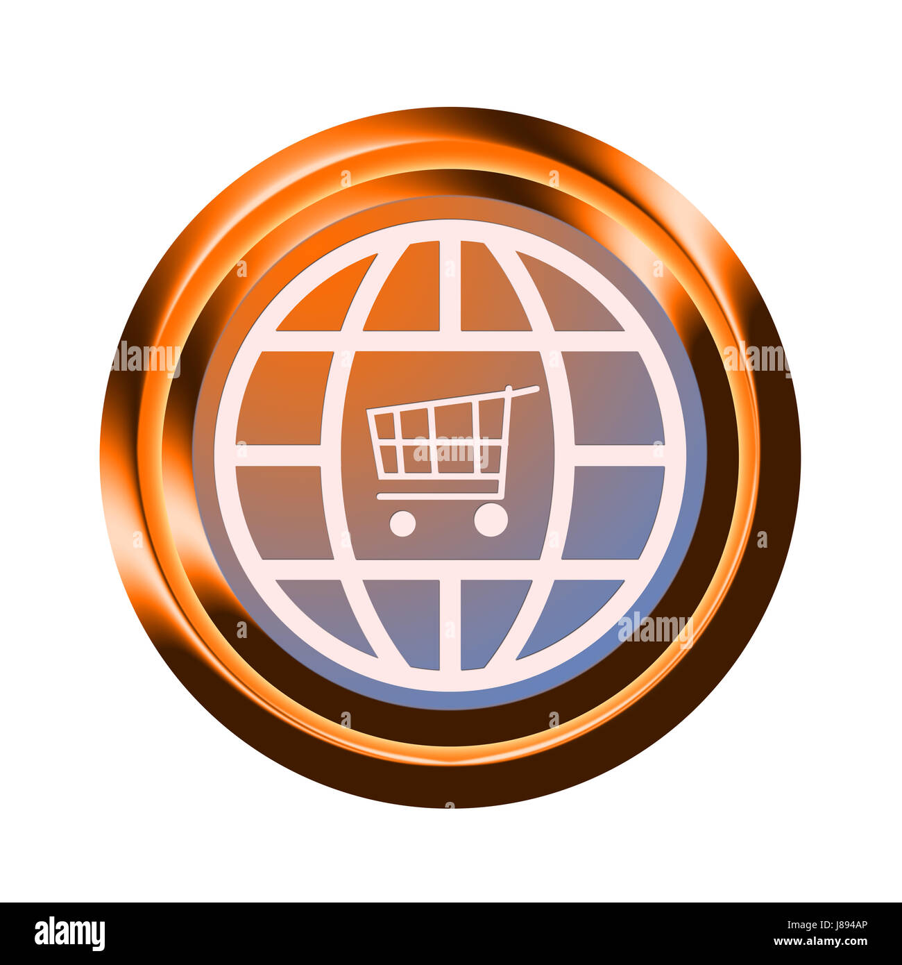 Schaltfläche "Online-Shop" Stockfoto