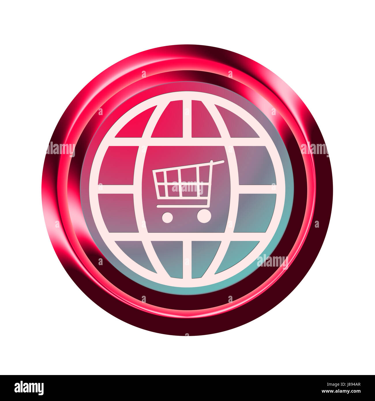 Schaltfläche "Online-Shop" Stockfoto