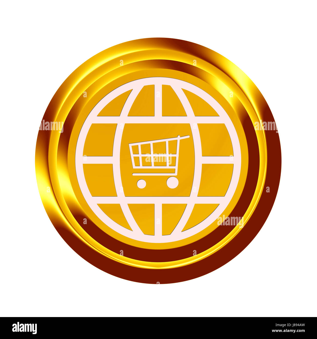 Schaltfläche "Online-Shop" Stockfoto