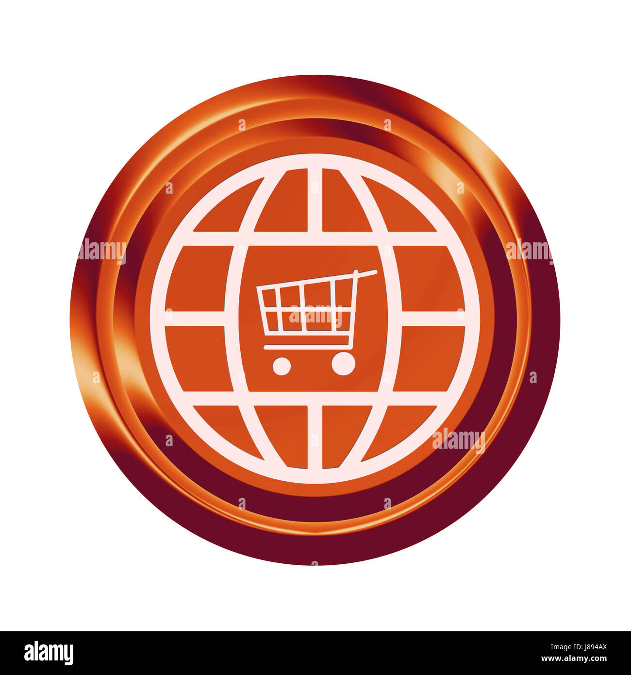 Schaltfläche "Online-Shop" Stockfoto