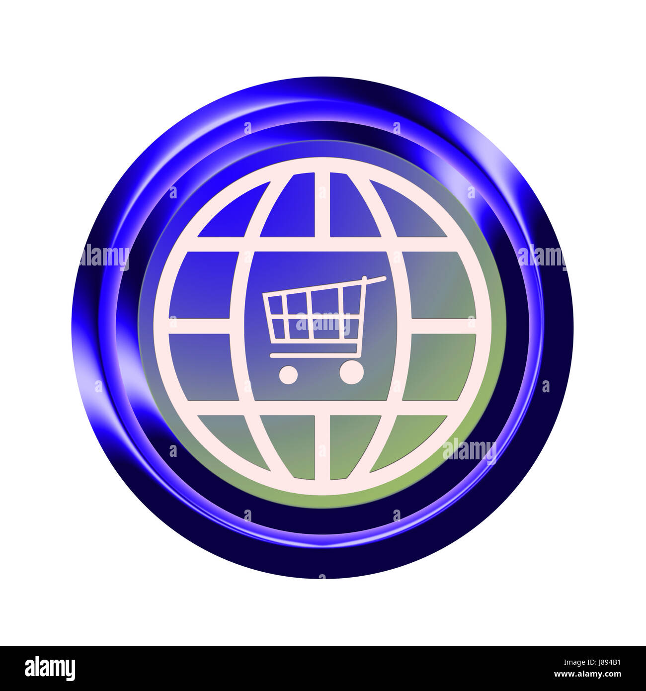 Schaltfläche "Online-Shop" Stockfoto