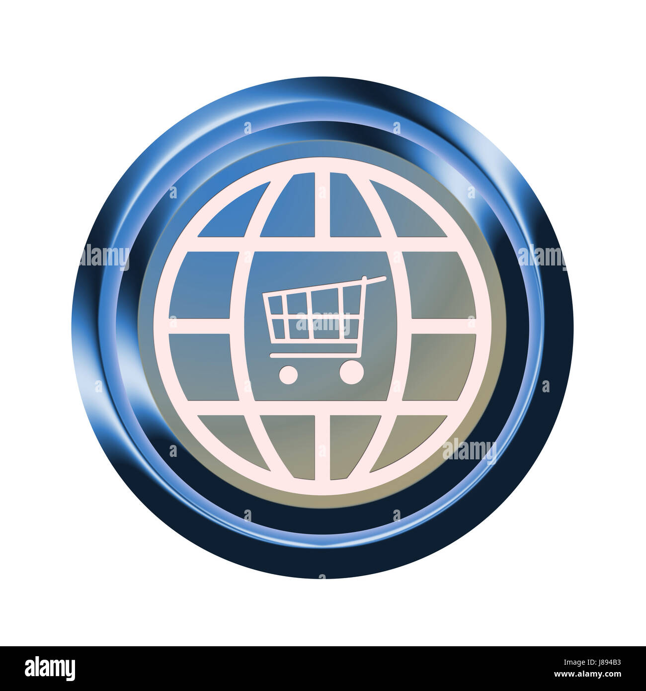 Schaltfläche "Online-Shop" Stockfoto