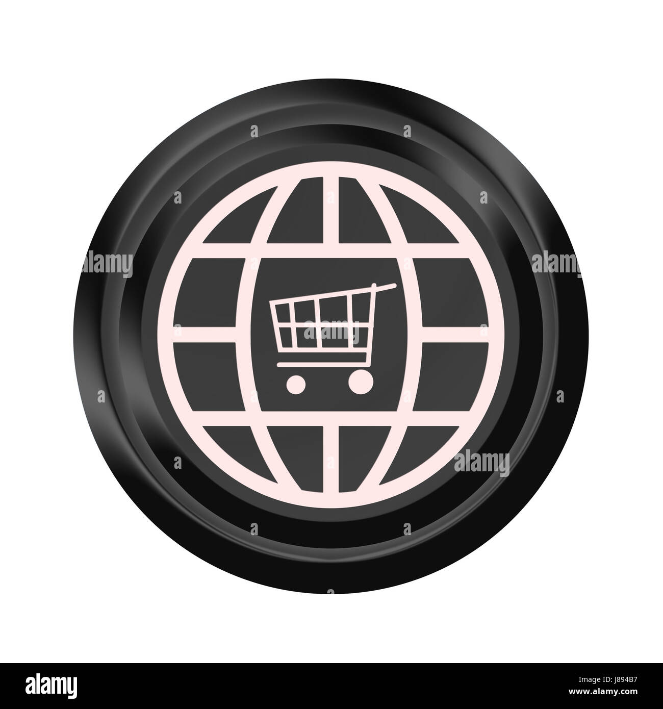 Schaltfläche "Online-Shop" Stockfoto