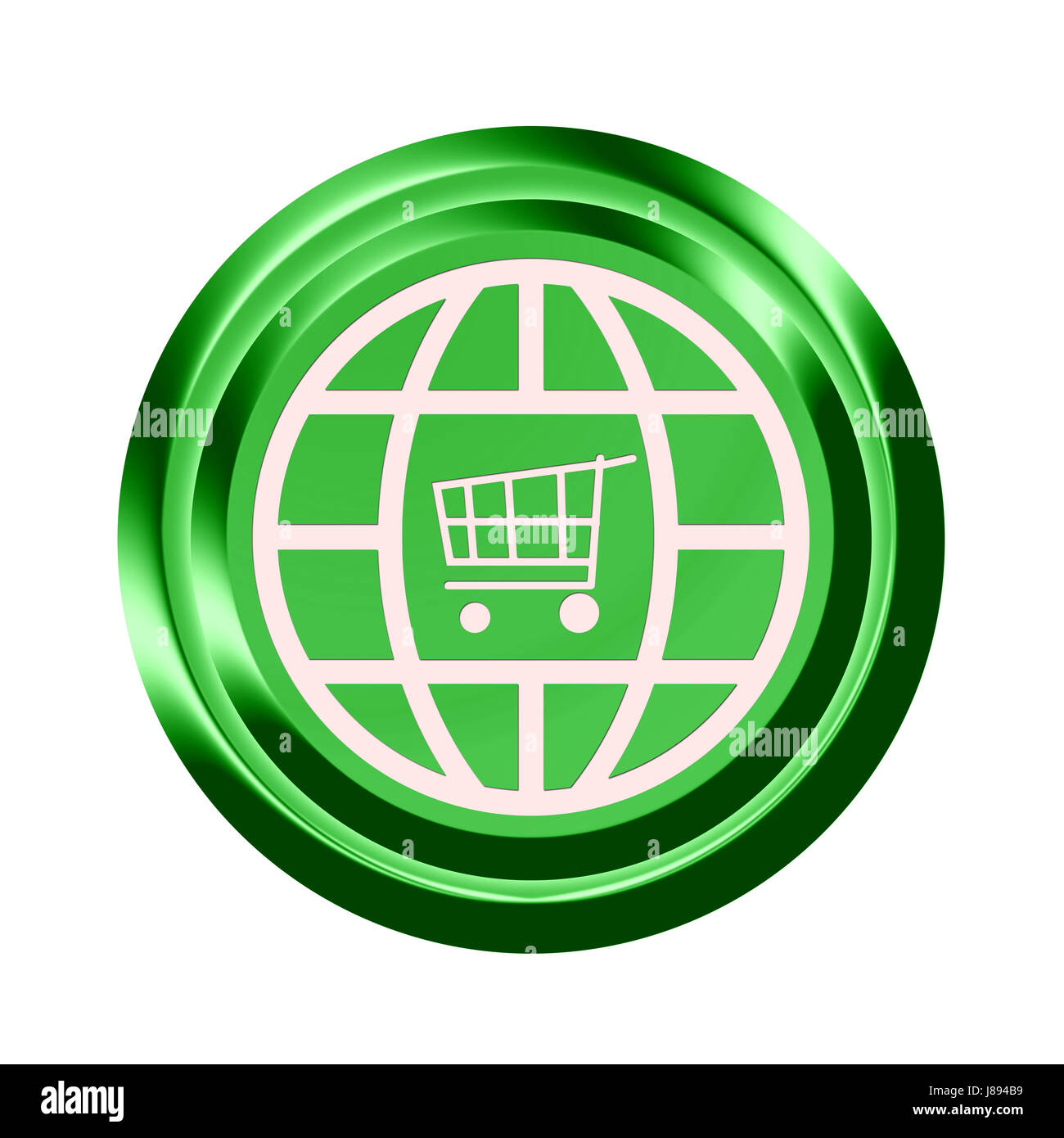 Schaltfläche "Online-Shop" Stockfoto