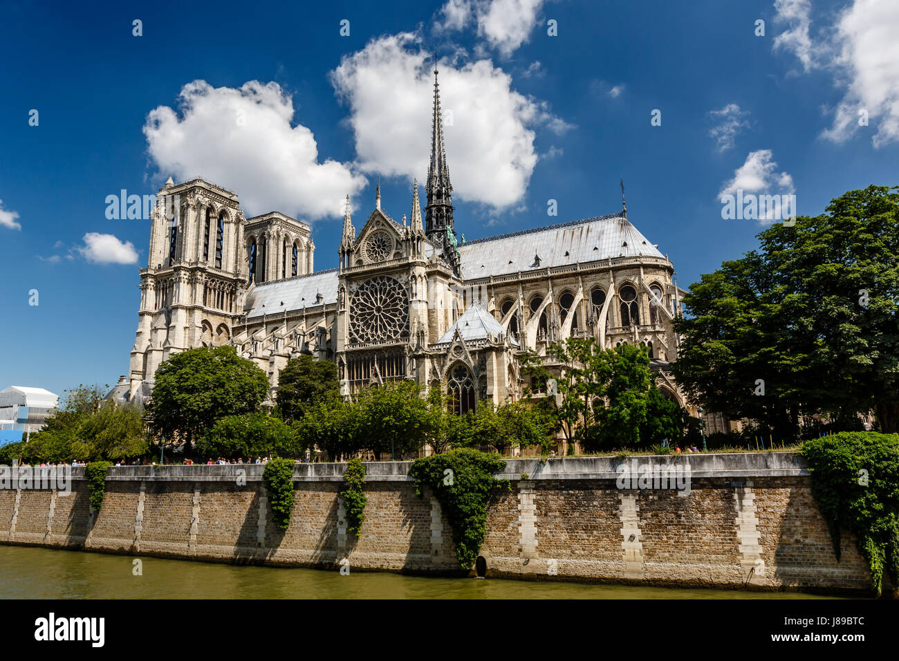 Kathedrale Notre-Dame de Paris auf Cite Island, Frankreich Stockfoto