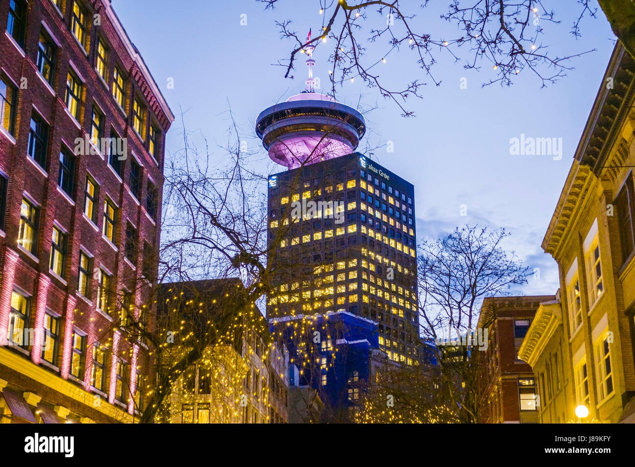 Vancouver Innenstadt - Anzeigen von Gastown Bezirk - VANCOUVER - Kanada - 12. April 2017 Stockfoto