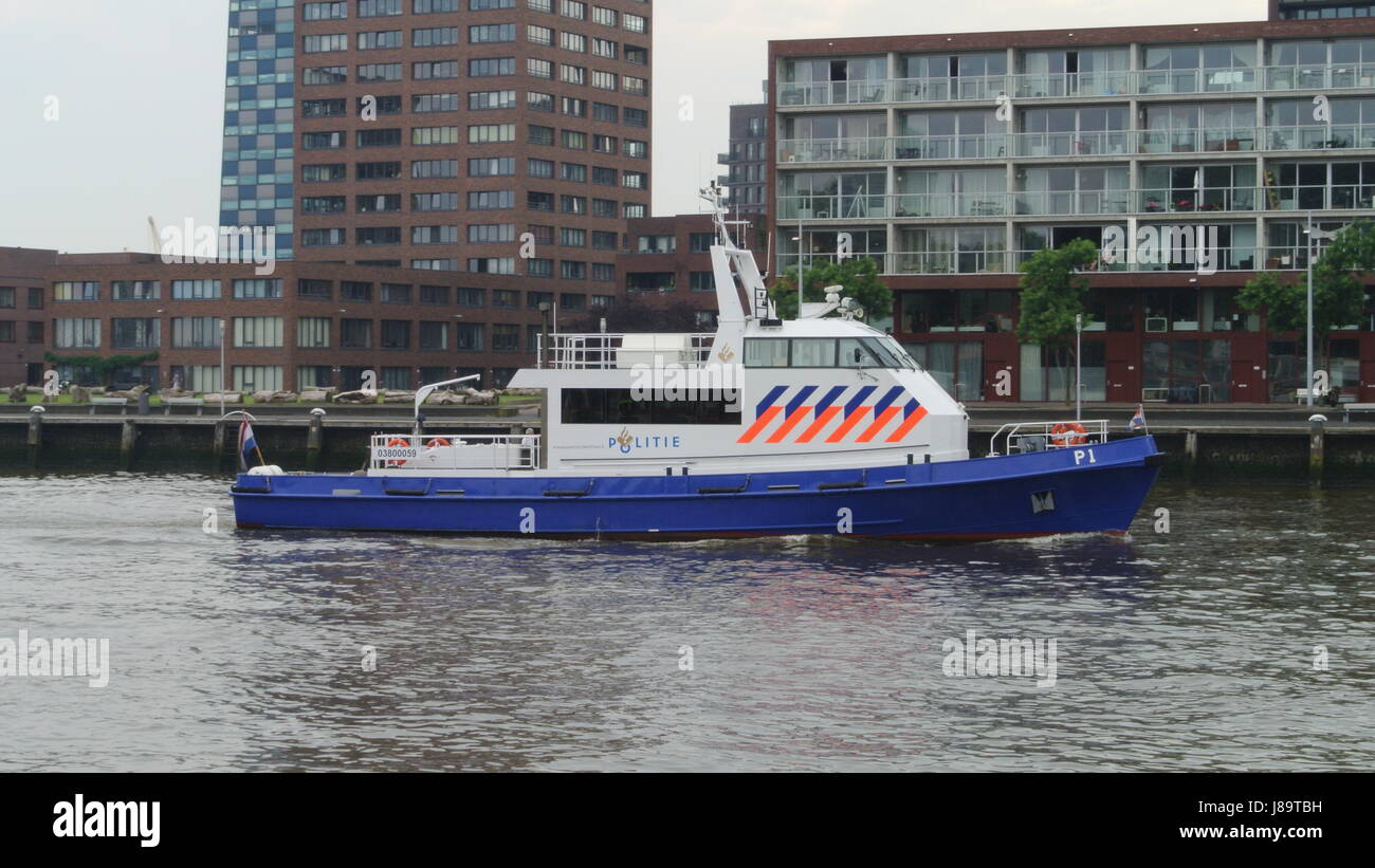 Niederlandische Polizei Politie Boot Parkhaven Rotterdam Niederlande Stockfotografie Alamy