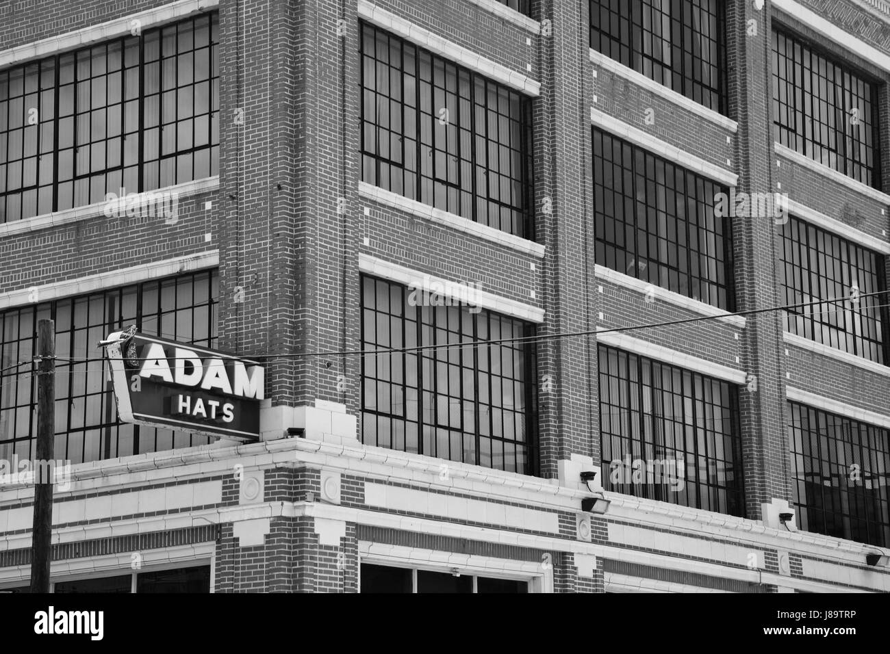 Die adam Hüte Gebäude im Deep Ellum Nachbarschaft von Dallas hat in das ADAM-Hüte, lofts Wohnraum umgewandelt Stockfoto