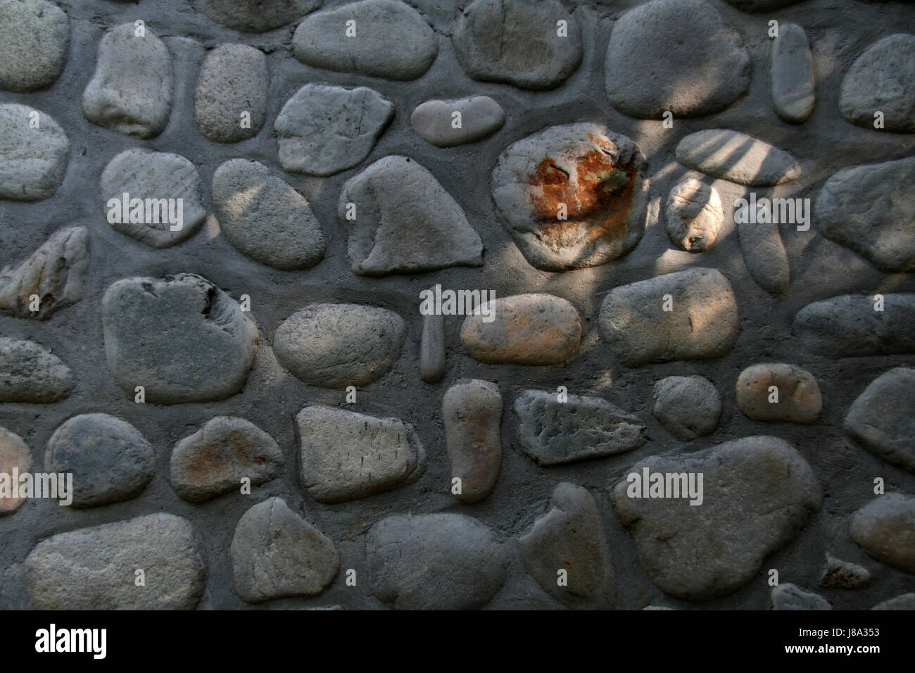 Stein, Beton, Wand, horizontal, Form, glatt, Größe, Zement, Fix, Kiesel  Stockfotografie - Alamy