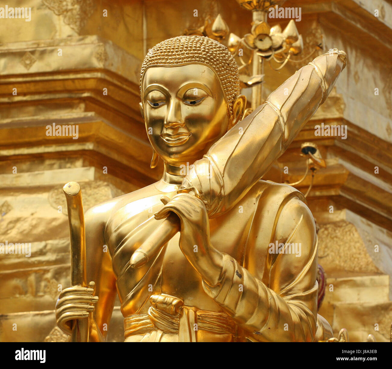 Buddha, Thailand, Buddha, Thailand, buddhistische, Stich, Tempelfigur, Chiangmai, Stockfoto