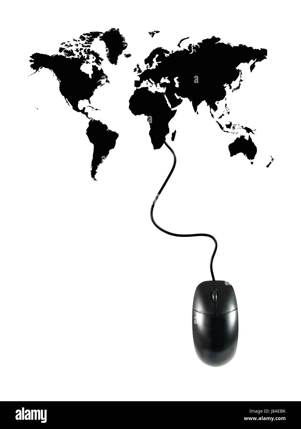 Büro, isoliert, Modern, moderne, Elektronik, Hardware, schwarz, dunkelhäutigen, Stockfoto