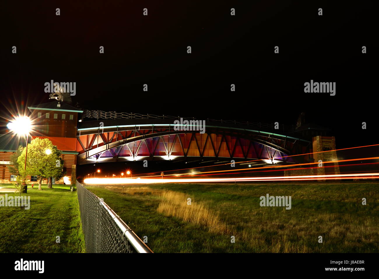 Die große Platte River Road Torbogen Denkmal ist ein Museum und Denkmal für die Platte River Tal Rolle bei der Expansion gen Westen. Stockfoto