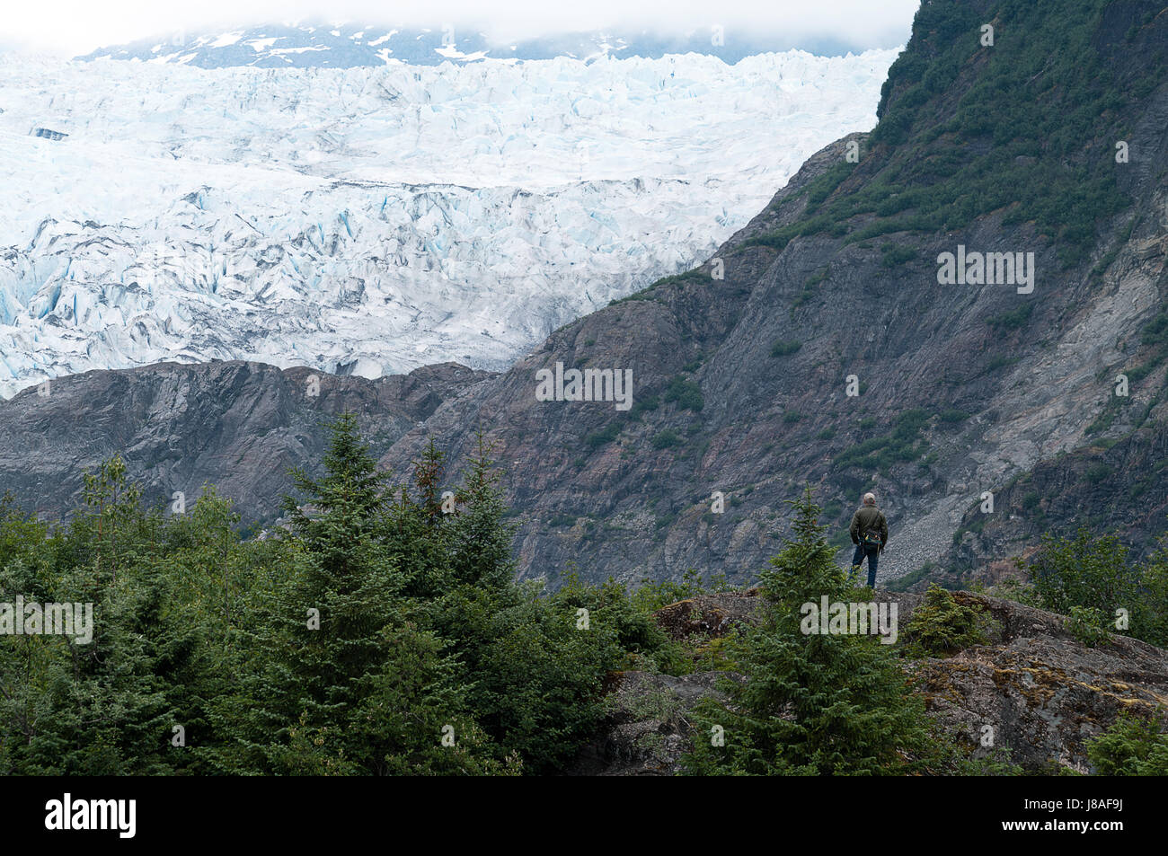 Mendenhall-Gletscher in der Nähe von Juneau, Alaska Stockfoto