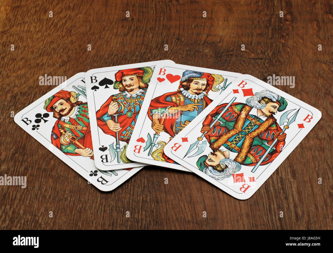 Spielkarten-jungen Stockfoto