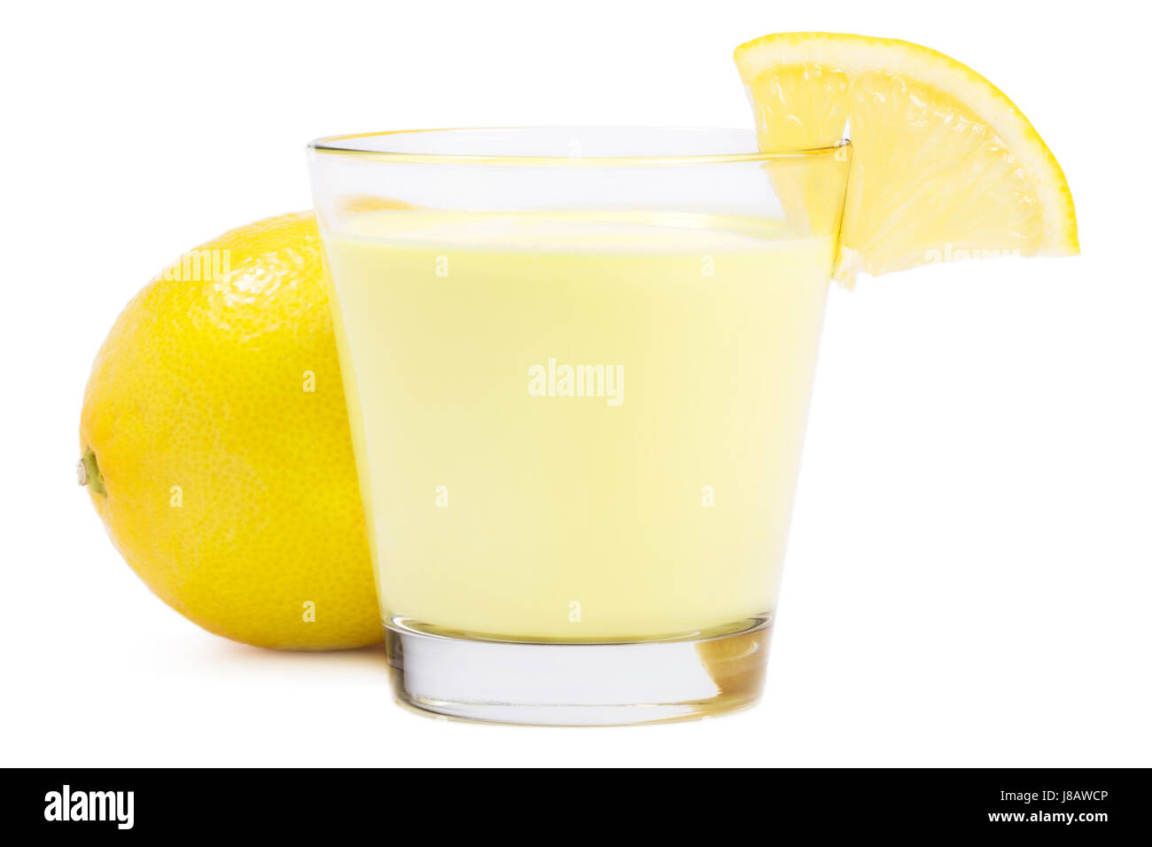 Milchshake mit Zitrone Stockfoto