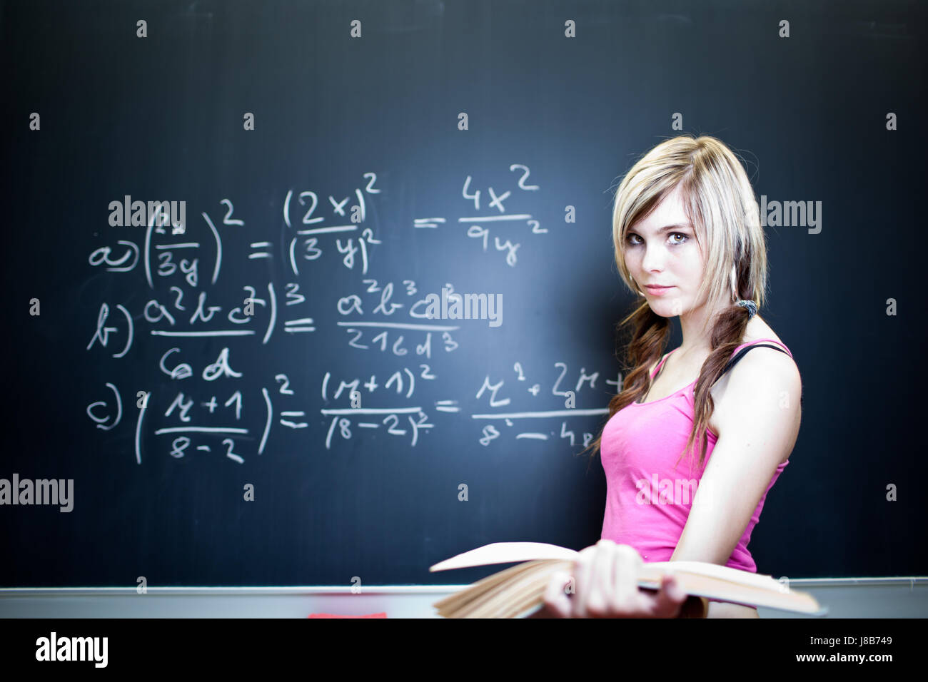 Frau, Weiblich, Klasse, Student, Universität, Bildungseinrichtung, pädagogische Stockfoto