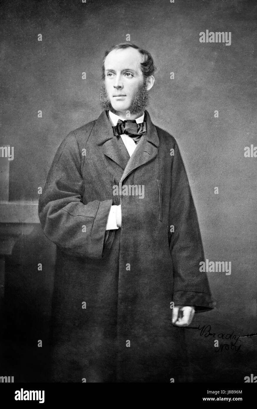 Frederic Edwin Church, ein US-amerikanischer Künstler, der für seine Landschaften bekannt ist, arbeitete im 19. Jahrhundert mit Brady Handy zusammen, einem bekannten Fotografen, der wahrscheinlich Porträt- oder Landschaftsprojekte machte. Stockfoto