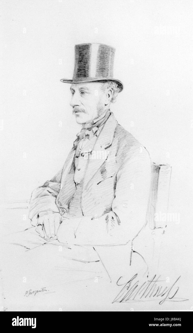 James Sinclair, 14. Earl of Caithness, war ein prominenter schottischer Adliger mit bedeutendem Einfluss in der britischen Gesellschaft des 19. Jahrhunderts, bekannt für sein politisches Erbe und seine Landbesitzer. Stockfoto