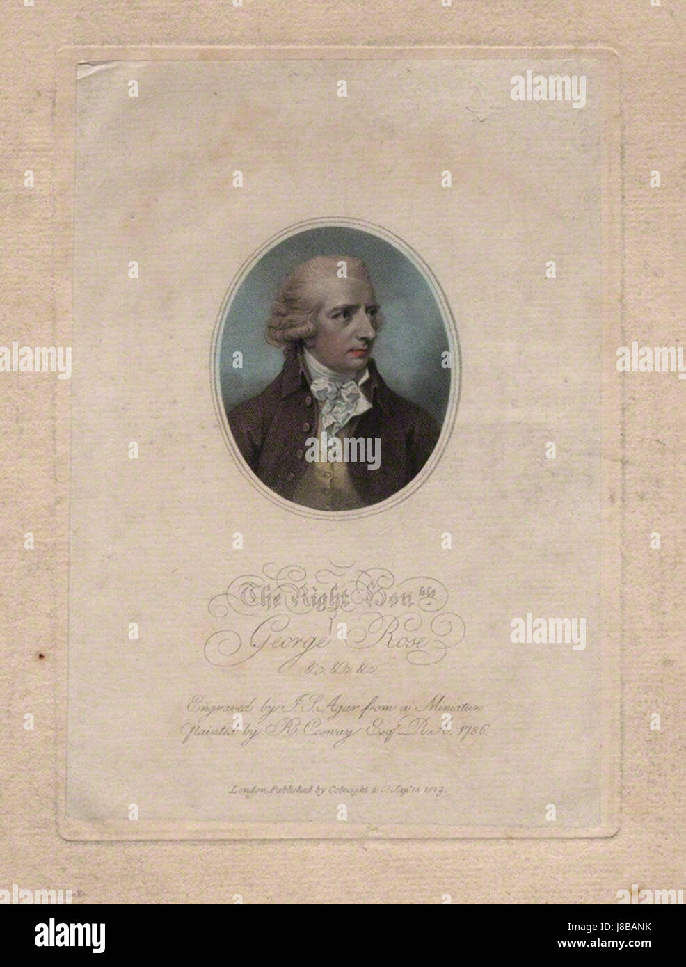 George Rose von John Samuel Agar, herausgegeben von Colnaghi & Co, nach Richard Cosway Stockfoto